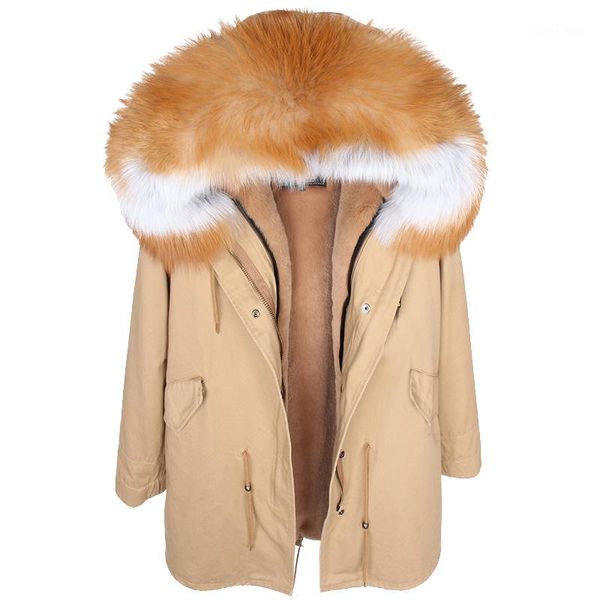 fur collar pike coat artificial lined jacket female slim version of the removable, Black